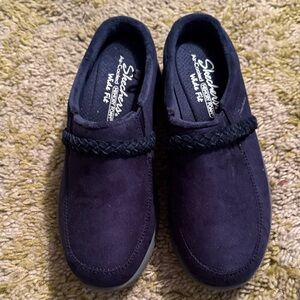 Skechers Womans Dark Blue Slip-On Loafers